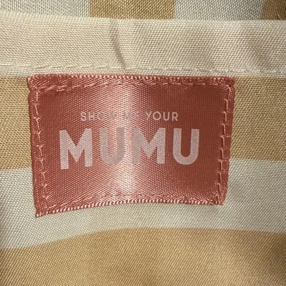 Show Me Your MuMu Natural Tan Woven Tote with Cream Trim - Picture 2 of 2